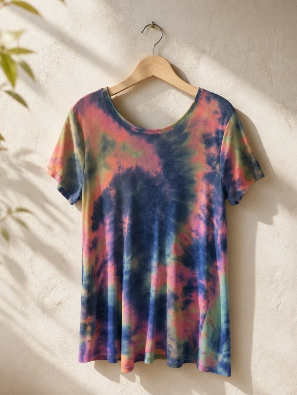 Tie-Dye Scoop Neck Romper Multicolor